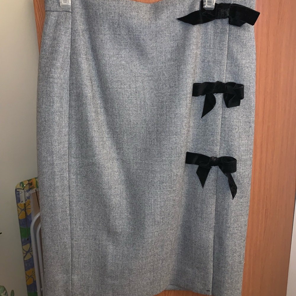 J. Crew skirt with bow appliqués